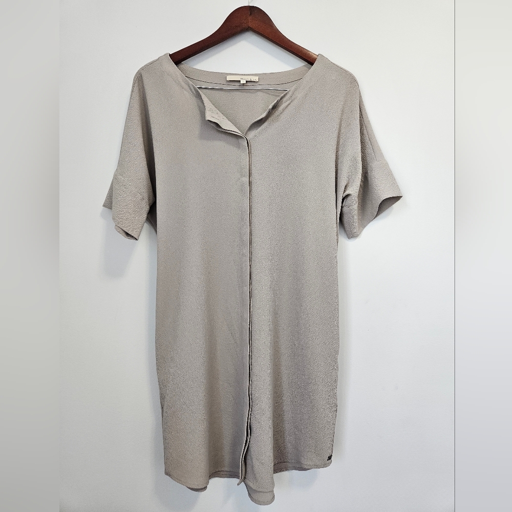monk&lou Mauve Button Down Midi Dress - Size US S